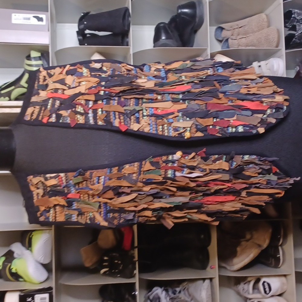 Vintage AJ leather strand vest size M